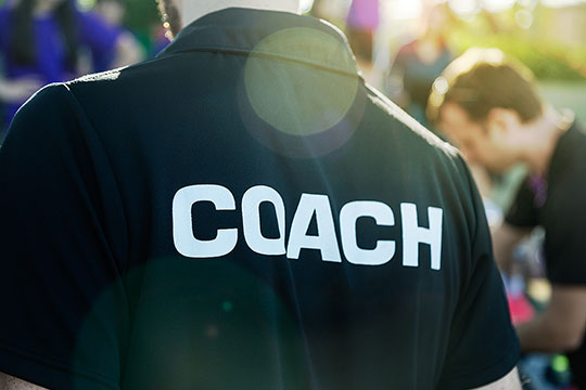 Coach bei Wettkampfauswertung